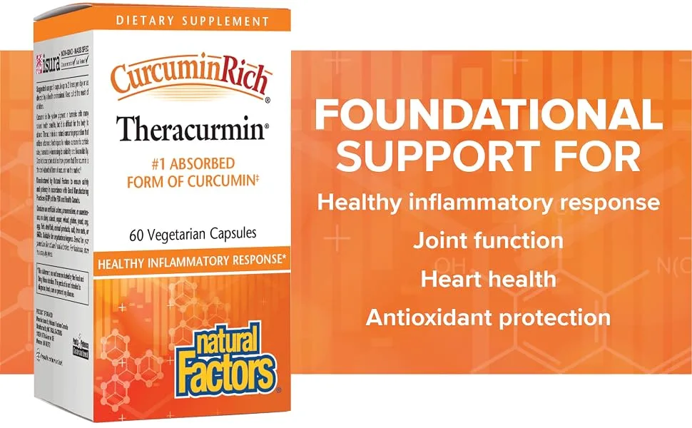 Natural Factors CurcuminRich Theracurmin 60 Vegetarian Capsules - Theracurmin