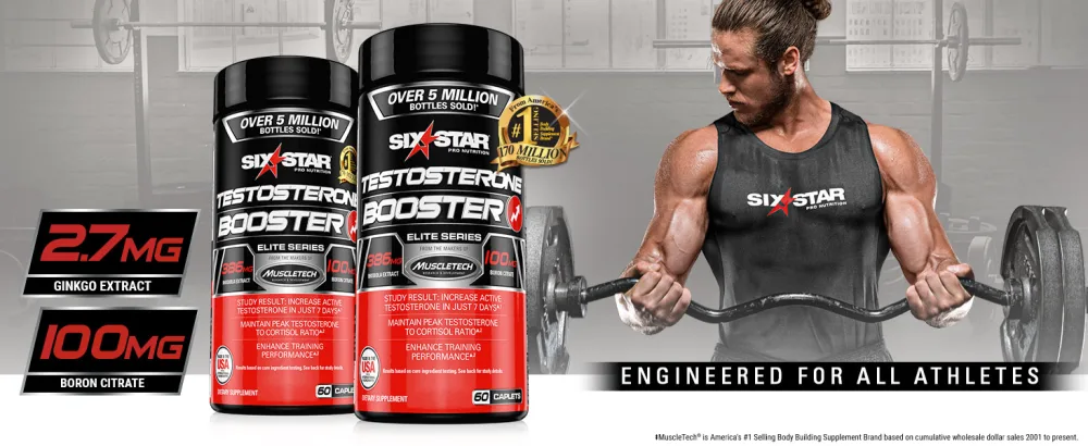 Six Star Six Star Pro Nutrition Testosterone Booster Elite Series 60 Caplets - product information 2