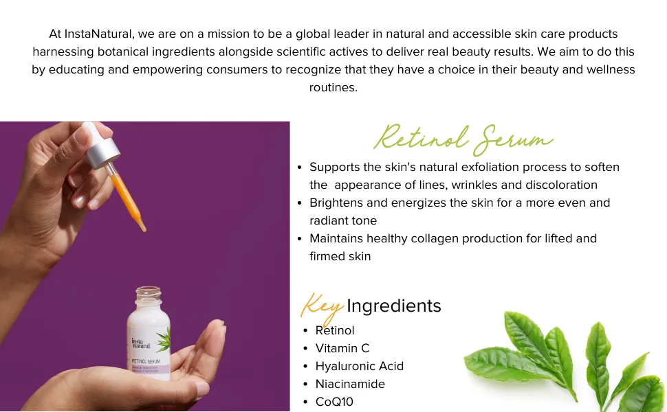 InstaNatural Retinol Serum Anti-Aging 1 fl oz (30 ml) - Retinol Serum