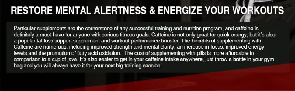 ALLMAX Nutrition Caffeine  200 mg 100 Tablets - caffeine restore mental alertness and energize your workout