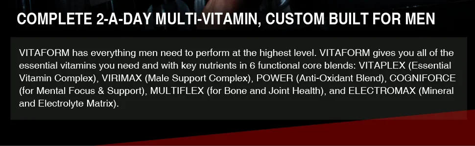 ALLMAX Nutrition Vitaform Premium MultiVitamin For Men - 60 Tablets - vitaform multi-vitamin custom built for men nutrients