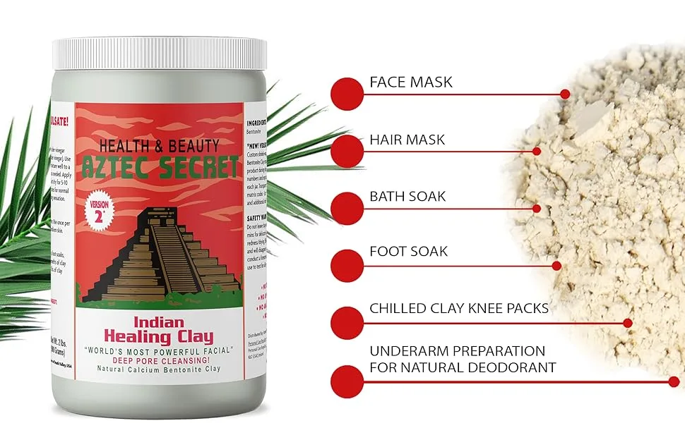 Aztec Secret Indian Healing Clay - Version 2 - 2 lbs. - product information 3