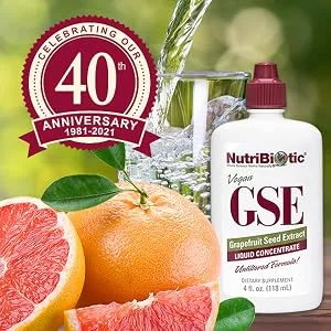 NutriBiotic Vegan GSE Grapefruit Seed Extract Liquid Concentrate 4 fl oz (118 ml) - Grapefruit Seed Extract Liquid Concentrate 4 fl oz - Image