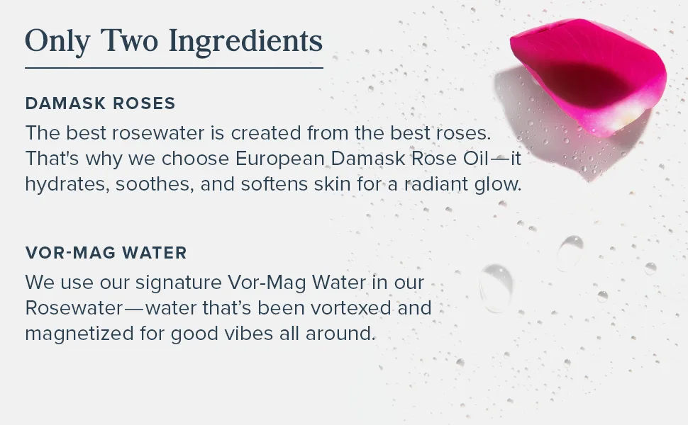 Heritage Store Rosewater Atomizer Mist Sprayer Rose Petals 2 fl oz (59 ml) - rosewater spray essential rose facial water moisturizer mist toner hydrate skin hair oil