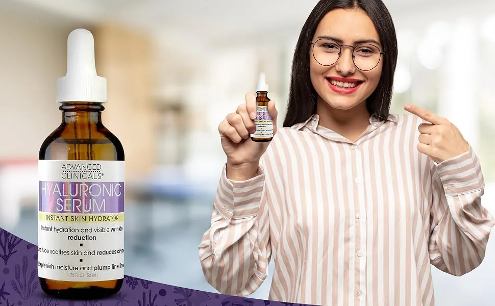 Advanced Clinicals Hyaluronic Serum Instant Skin Hydrator 1.75 fl oz (52 ml) - product information 3