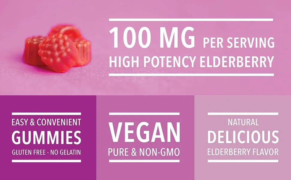 Havasu Nutrition Elderberry Gummies- 60 Gummies - immune support immune support gummies immune support vitamins immunity support elderberry gummies
