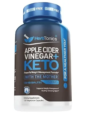 Herb Tonics 5x Potent Apple Cider Vinegar - 120 Capsules - ACV Main