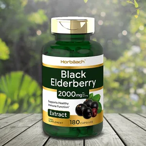 Horbaach Black Elderberry 2000mg - 180 Capsules - black elderberry