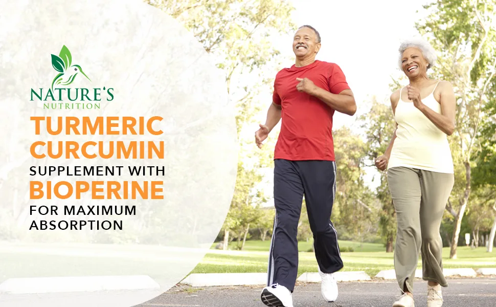 Natures Nutrition Turmeric Curcumin Joint Support - 120 Capsules - Turmeric Curcumin with BioPerine