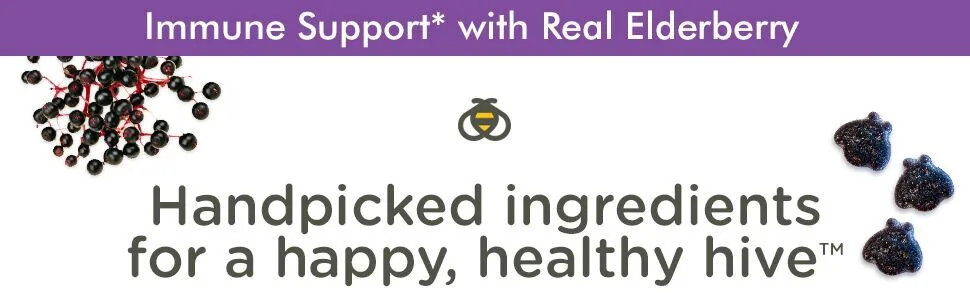 Zarbee's Naturals Children's Elderberry Immune Support Natural Berry Flavor 42 Gummies - zarbees, elderberry, immune support, real elderberry, vitamin c, zinc, elderberry gummies, gummies