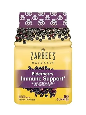 Zarbee's Naturals Elderberry Immune Support - Berry-60 Gummies - zarbee