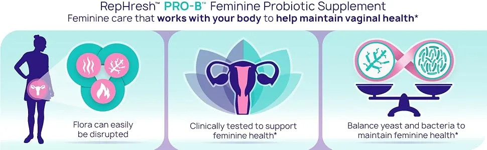 RepHresh Pro B Probiotic Supplement for Women - 30 Capsules - product information 1