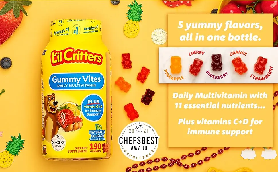 L'il Critters Gummy Vites Complete Multivitamin 190 Gummies - Lil critters middle
