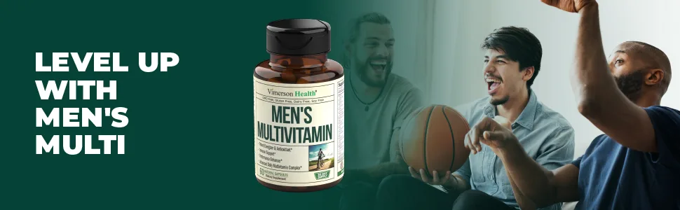 Vimerson Health Multivitamin for Men - Daily Mens Multivitamins & Multiminerals Supplement for Energy, Focus and Performance. Mens Vitamins A, C, D, E & B12, Zinc, Calcium, Magnesium & More. Multi Vitamin Capsules - product information 2