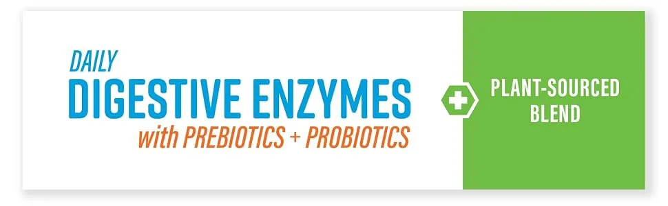 Zenwise Health Daily Digestive Enzymes with Prebiotics -180 Capsules - digestive enzymes