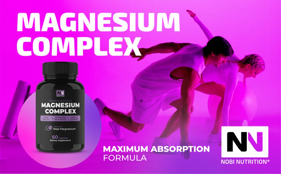 Nobi Nutrition Magnesium Complex for Women & Men - 60 Capsules - magnesium