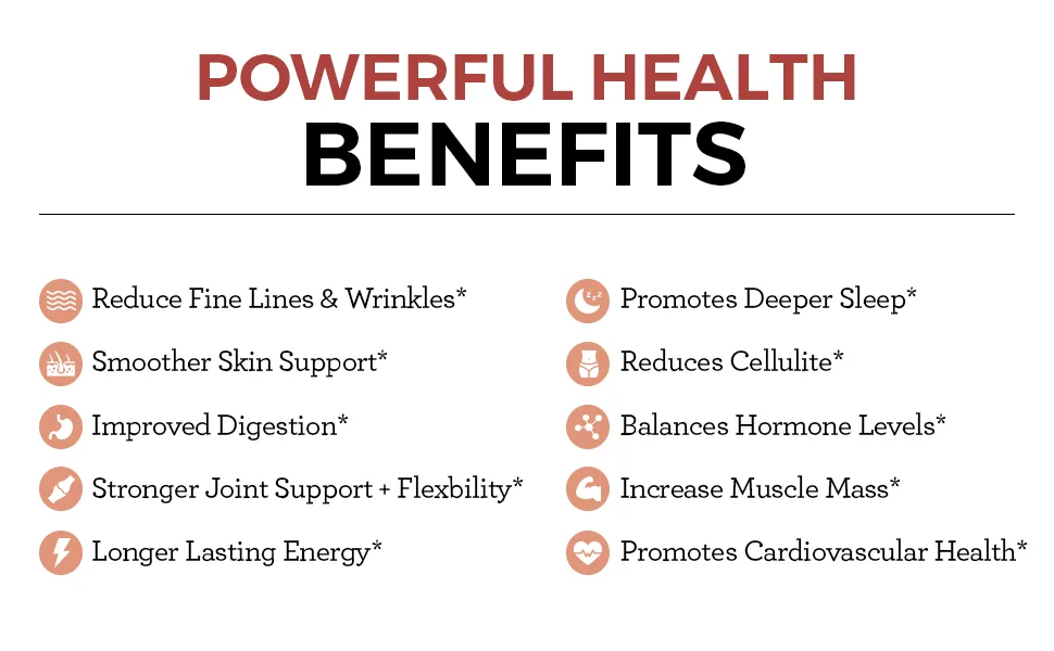 Multi Collagen Protein Powder Hydrolyzed - 16 Once - Benefits