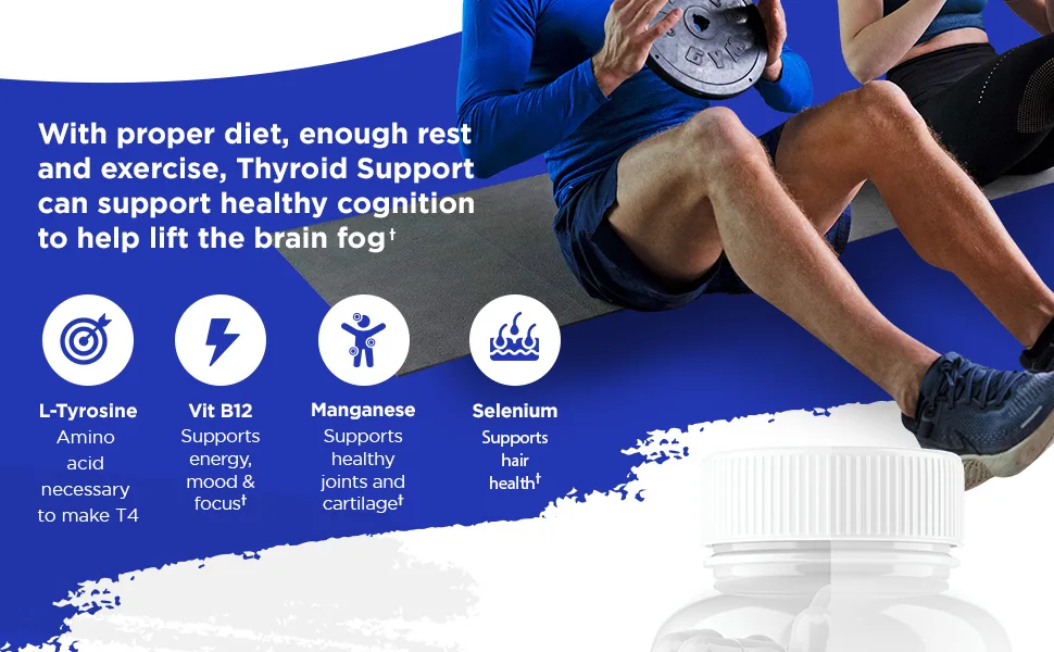 Thyroid Support Supplement with Iodine - 60 Capsules - thyroid supplement