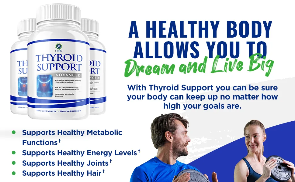 Thyroid Support Supplement with Iodine - 60 Capsules - thyroid support