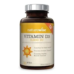 NatureWise Vitamin D3 5000 IU - 360 Count - NatureWise Vitamin D3 5,000 IU in Organic Olive Oil, Non-GMO, USP Grade