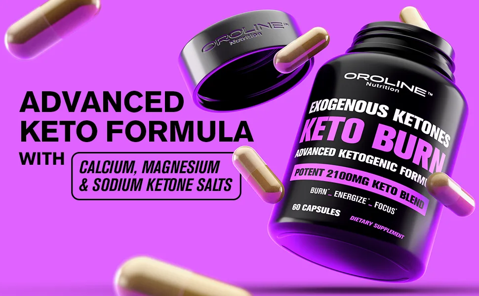 OroLine Nutrition Keto Pills BHB Supplement 2 Pack - 120 Capsules  - product information 2