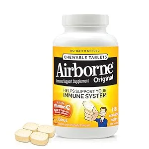 Airborne Vitamin C 1000mg  - 116 count  - vitamin c;immune support;multivitamin;immune booster;men