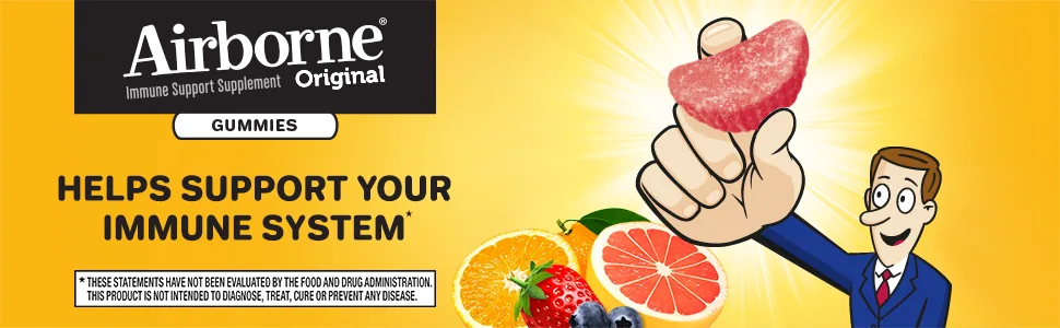 Airborne Vitamin C 750 mg - Fruit -75 Gummies - vitamin c;immune support;multivitamin;immune booster;men