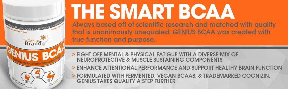 Genius Bcaa Powder - Orange - 20 Servings - product information 2