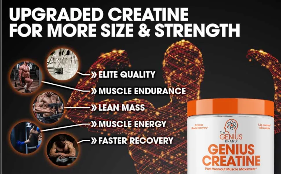 Genius Creatine Powder Pro Post Workout Recovery - 170 Grams - Genius Creatine
