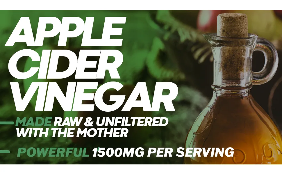 Herb Tonics High Strength Raw Apple Cider Vinegar - 120 Capsules - Raw ACV