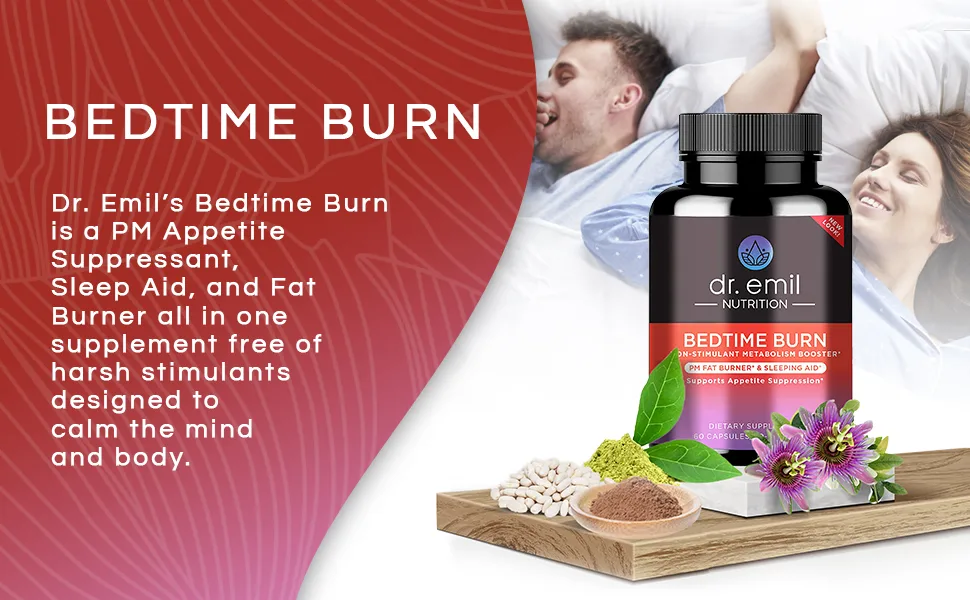 Dr. Emil PM Fat Burner Sleep Aid and Night Time Appetite Suppressant - 60 Capsules - Dr. Emil