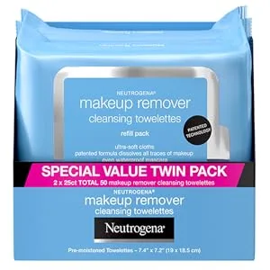 Neutrogena Makeup Remover Wipes 2 Pack - 25 count  - Neutrogena Makeup Remover Cleansing Towelettes