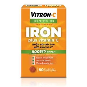Vitron-C High Potency Iron Supplement with Vitamin C - 60 Count - product information 1