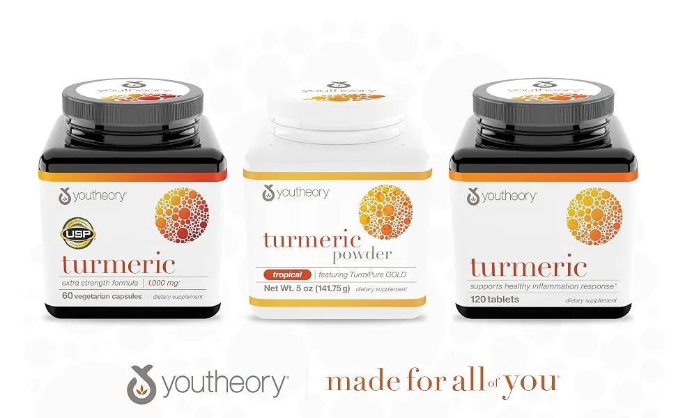 Youtheory Turmeric - Advanced Formula - 120 Tablets - Turmeric Advanced Footer
