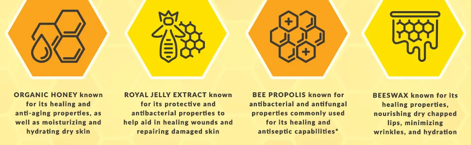 Sierra Bees Organic Lip Balms Combo Pack 8 Pack .15 oz (4.25 g) Each - sierra bees, organic lip balm, lip care, beeswax, honey, bee propolis, bee nectar