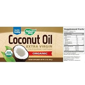 Nature's Way Organic Coconut Oil Extra Virgin 2 lbs (896 g) - product information 6