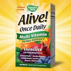 Nature's Way Alive! Max3 Daily Multi-Vitamin No Added Iron 60 Tablets - product information 2