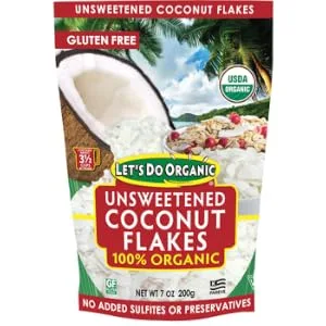 Edward & Sons Let's Do Organic 100% Organic Unsweetened Coconut Flakes 7 oz (200 g) - product information 2