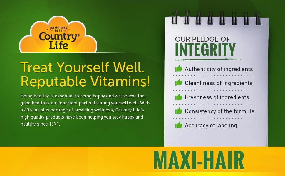 Country Life Maxi-Hair 90 Tablets - product information 1