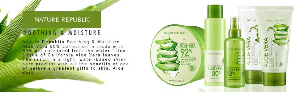 Nature Republic Soothing & Moisture Aloe Vera 92% Soothing Gel 10.56 fl oz (300 ml) - product information 1