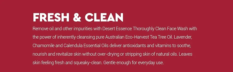 Desert Essence Thoroughly Clean Face Wash Original 8.5 fl oz (250 ml) - Dessert Essence Fresh and Clean