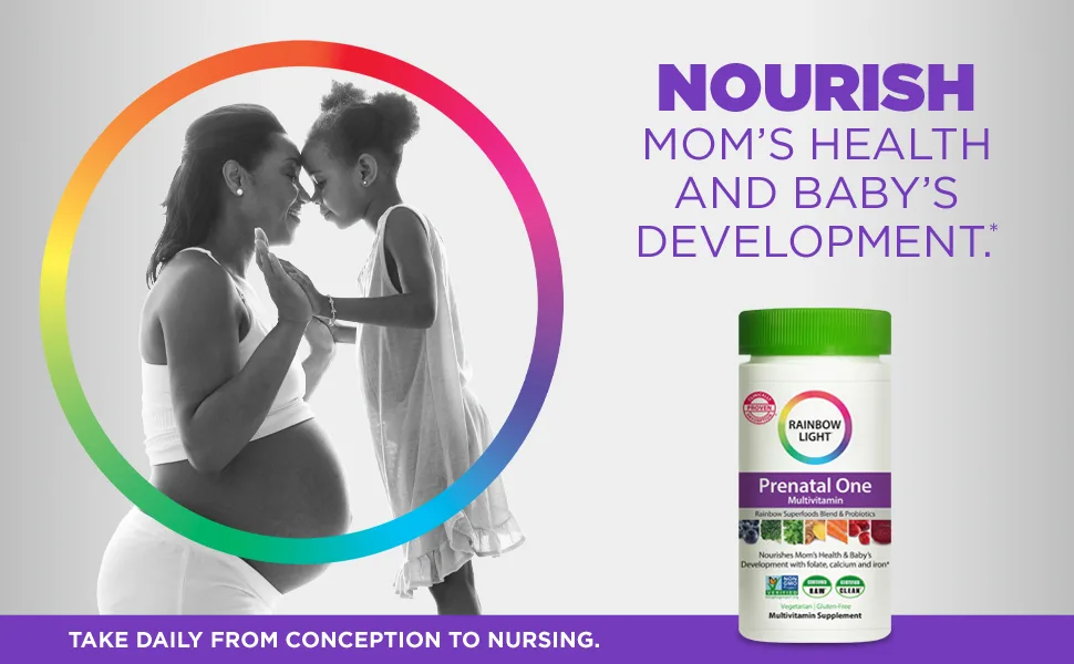 Rainbow Light Prenatal One 90 Tablets - womens;biotin;gummies;multivitamin;daily;pre;natal;women;gummy;vitamins;multi;capsule