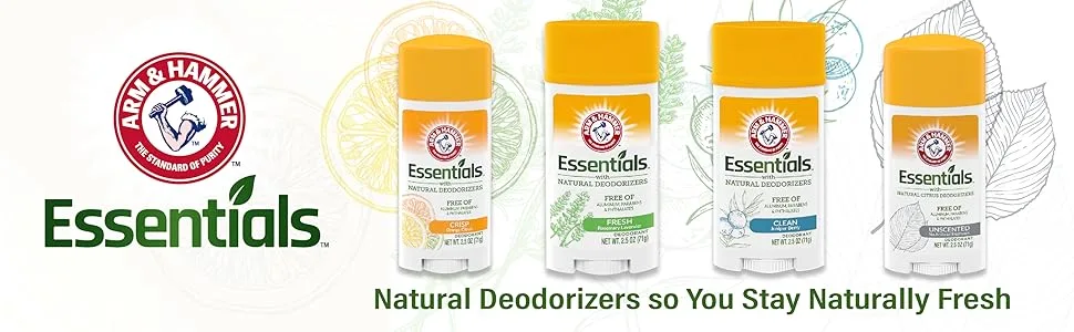 Arm & Hammer Essentials with Natural Deodorizers Deodorant Fresh Rosemary Lavender 2.5 oz (71 g) - product information 1