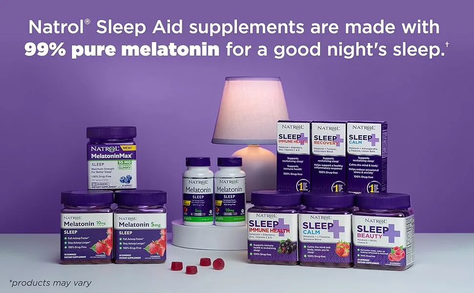 Natrol Melatonin Advanced Sleep Time Release 10 mg 100 Tablets - Natrol dietary supplements are made with 99% pure melatonin for a good night