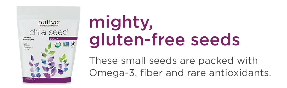 Nutiva Organic Chia Seed Black 32 oz (907 g) - antioxidants