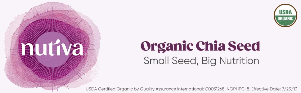 Nutiva Organic Chia Seed Black 32 oz (907 g) - Nutiva Chia Seeds Logo