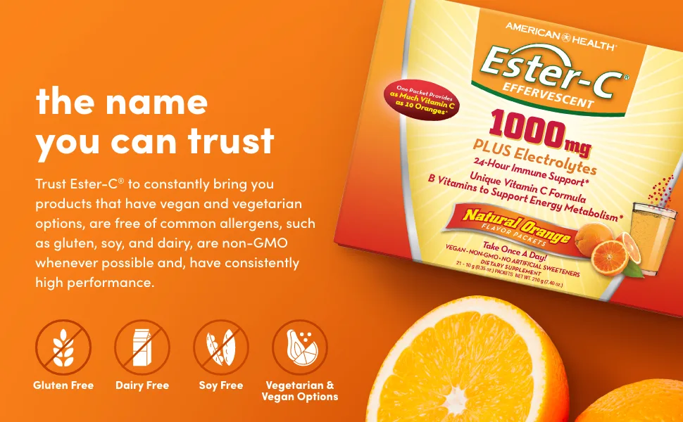 American Health Ester-C with Citrus Bioflavonoids 1000 mg 180 Vegetarian Tablets - Ester-C