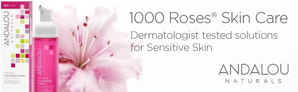 Andalou Naturals 1000 Roses Cleansing Foam Sensitive 5.5 fl oz (163 ml) - product information 1