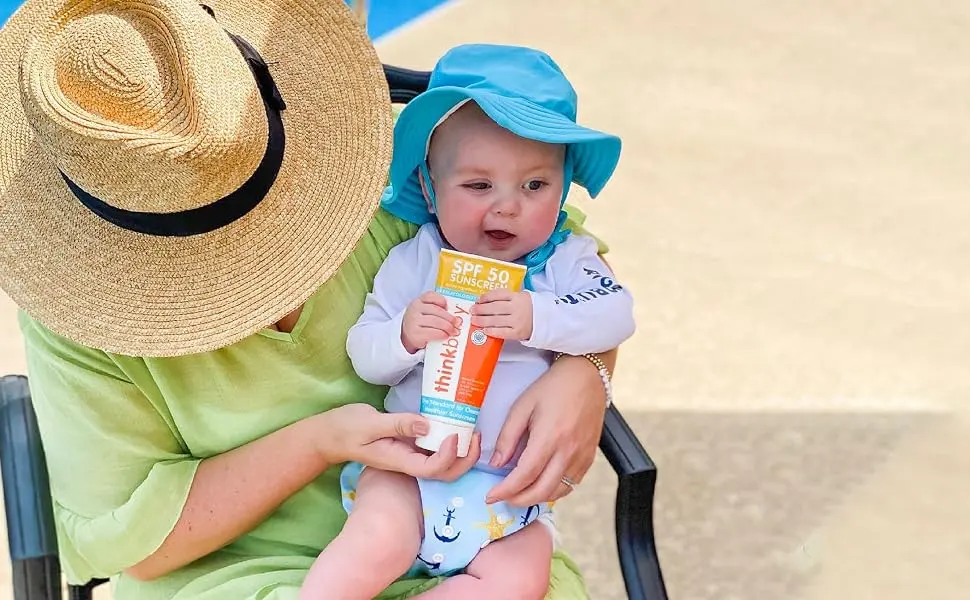 Think Thinkbaby Sunscreen SPF 50+ 6 fl oz (177 ml) - Lifestyle