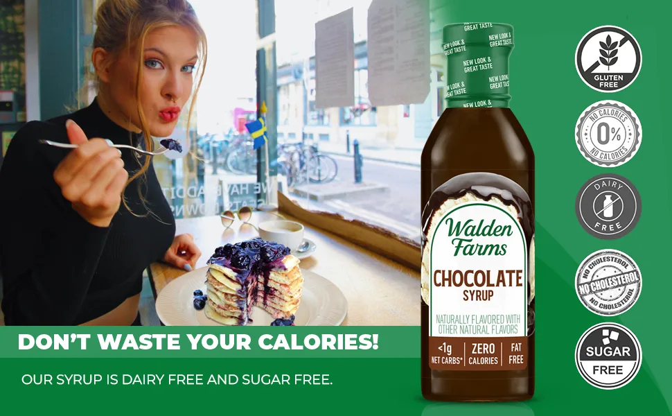 Walden Farms Chocolate Flavored Syrup 12 oz (340 g) - Sugar Free